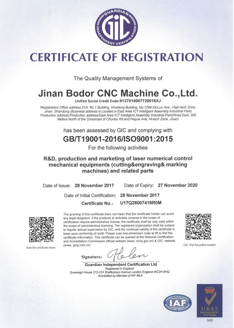 GIC Certificate of Registration